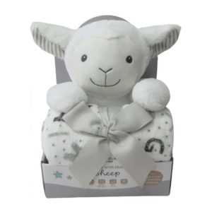 Free2play Plush Toy with Blanket – White Sheep
