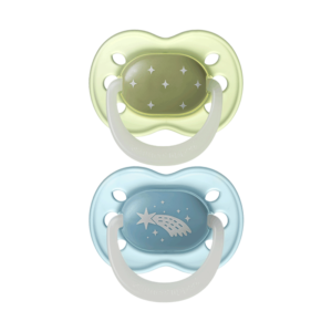 Night Glow Soother 0-6m 2pc - Boy